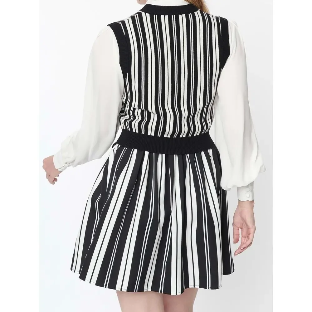 Unique Vintage Beetlejuice Striped Skirt M 6/8 NWT